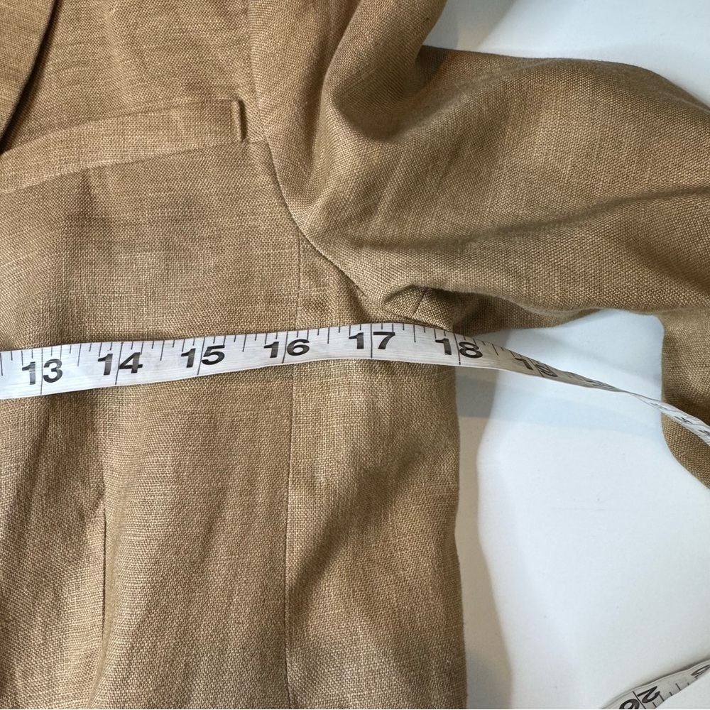 BANANA REPUBLIC ICED LATTE 100% LINEN BLAZER size 4 - Picture 6 of 12